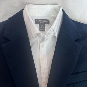 Cat & Jack Navy Blazer with Van Heusen Flex  Dress Shirt. Boys 10 (M)